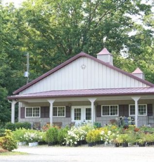 Zema's Nursery Shop and shrub display