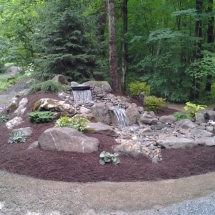 Rock garden with water feature